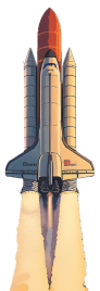 Illustration eines Raketenstartes